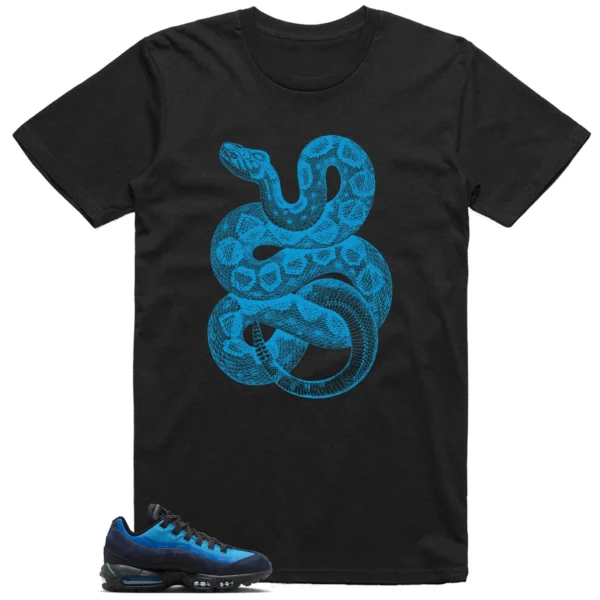 Python Snake Shirt for Air Max 95 x Stash Black and Harbor Blue Sneaker