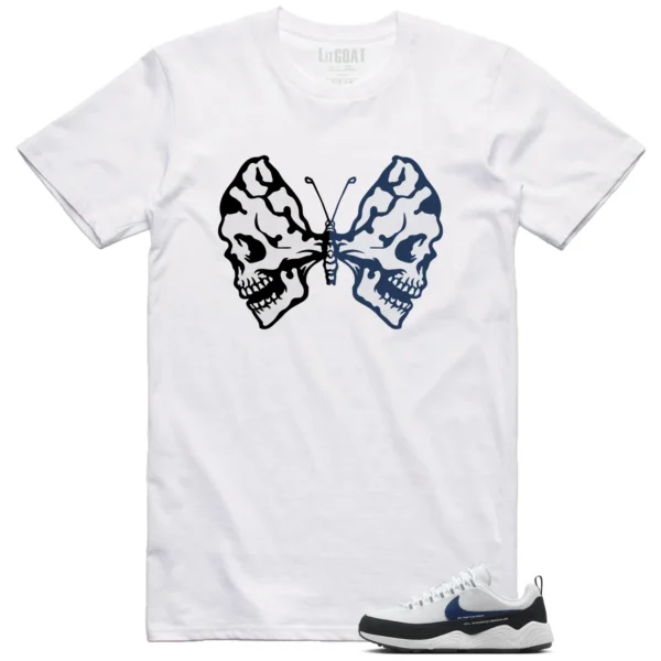 Butterfly Skulls Shirt for Air Zoom Spiridon Fragment Blue Void Fans