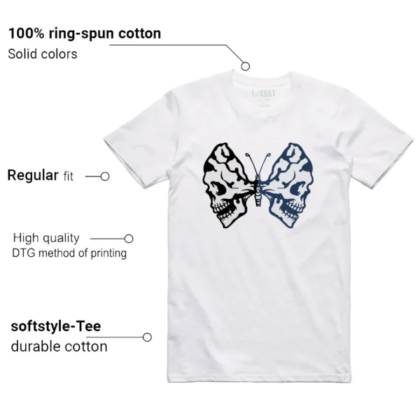 Butterfly Skulls Shirt for Air Zoom Spiridon Fragment Blue Void Fans Features