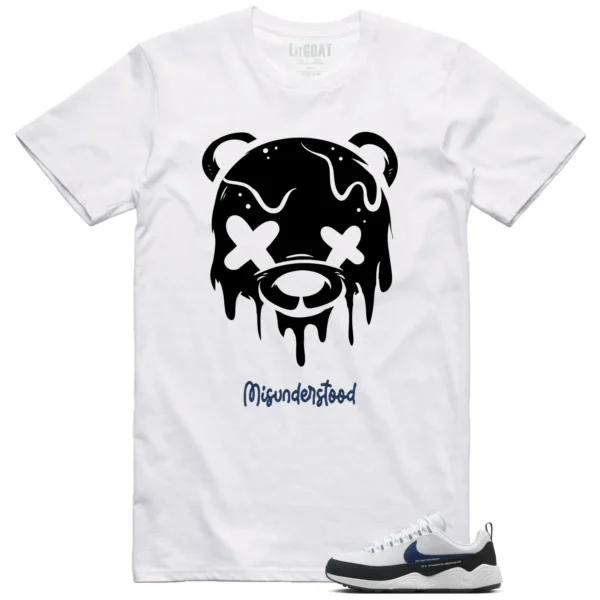 Air Zoom Spiridon Fragment Blue Void Matching Tee - Drippy Bear Graphic