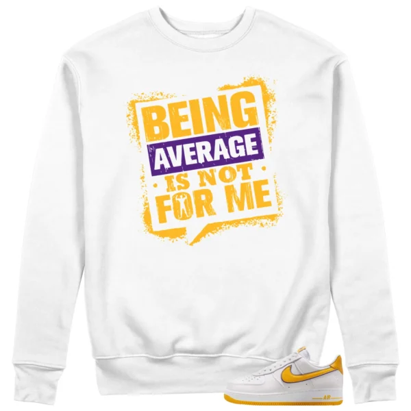 Average Not Me Sweatshirt Matches Nike Air Force 1 Low Kobe Bryant Sneaker