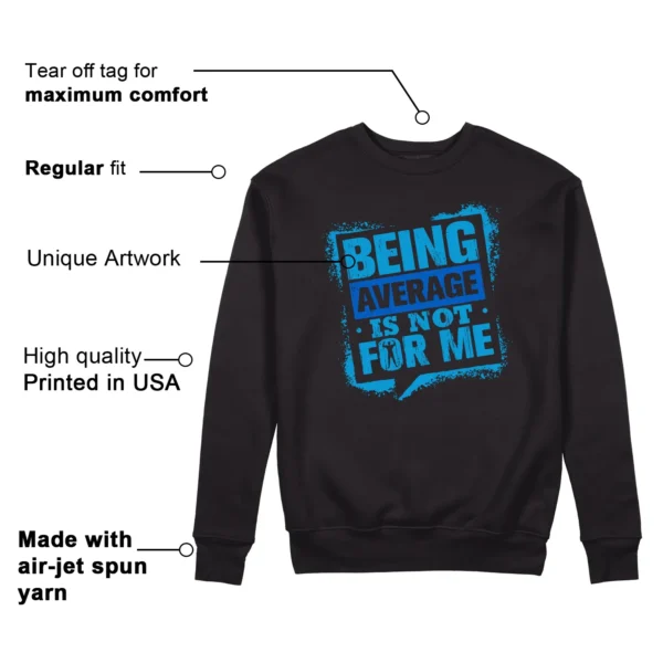 Average Not Me Sweatshirt Matches Air Max 95 x Stash Black and Harbor Blue Sneaker Features