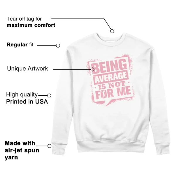 Average Not Me Sweatshirt Matches Nike Dunk Low Elemental Pink Sneaker Features