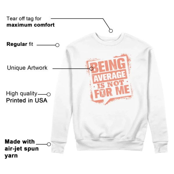 Average Not Me Sweatshirt Matches Nike Dunk Low Light Wild Mango Sneaker Features