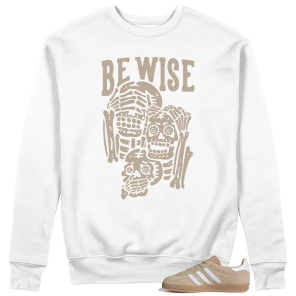 Adidas gazelle Indoor Magic Beige 'Be Wise' Matching Sweatshirt