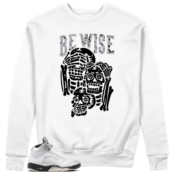 Air Jordan 5 Reverse Metallic 'Be Wise' Matching Sweatshirt