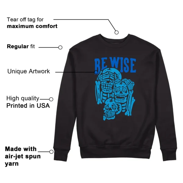 Air Max 95 x Stash Black and Harbor Blue 'Be Wise' Matching Sweatshirt Features