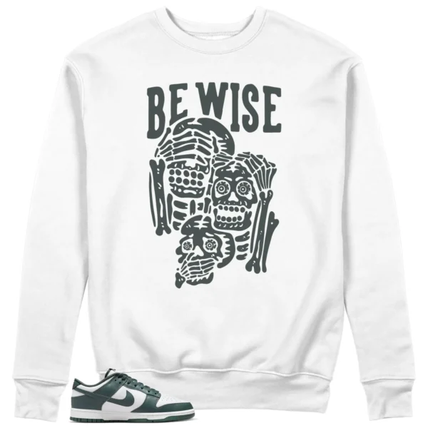 Nike Dunk Low Vintage Green 'Be Wise' Matching Sweatshirt