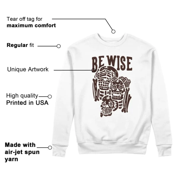 SoleFly x Air Jordan 12 Cafecito 'Be Wise' Matching Sweatshirt Features