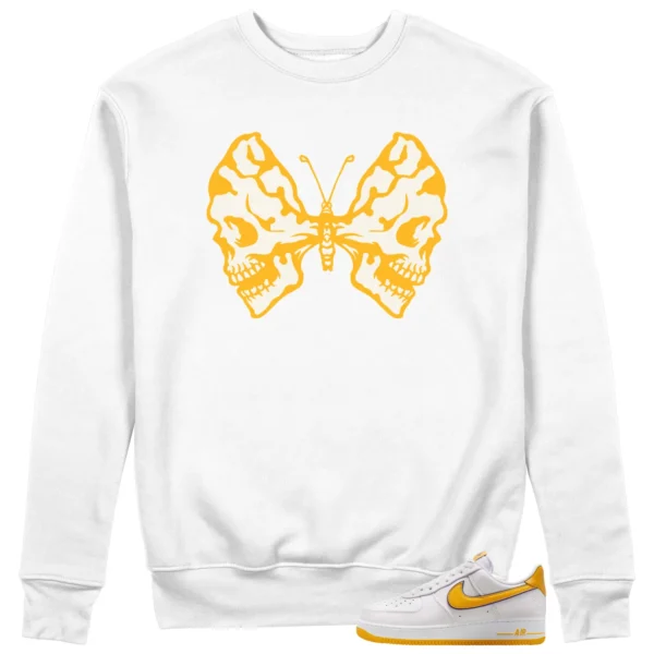 Butterfly Skulls Sweatshirt for Nike Air Force 1 Low Kobe Bryant Fans