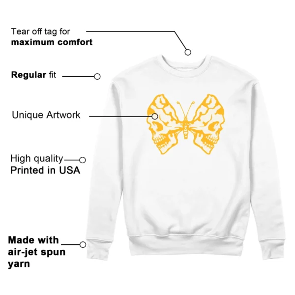 Butterfly Skulls Sweatshirt for Nike Air Force 1 Low Kobe Bryant Fans Features