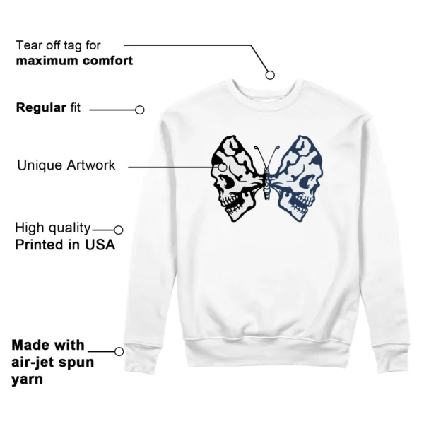 Butterfly Skulls Sweatshirt for Air Zoom Spiridon Fragment Blue Void Fans Features