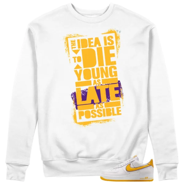 Die Young Sweatshirt to Match Nike Air Force 1 Low Kobe Bryant