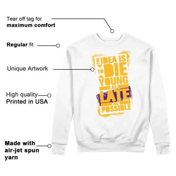 Die Young Sweatshirt to Match Nike Air Force 1 Low Kobe Bryant Features