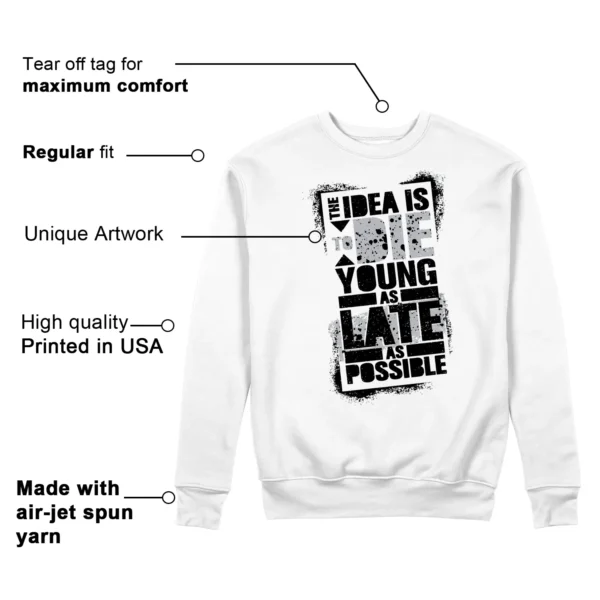 Die Young Sweatshirt to Match Air Jordan 5 Reverse Metallic Features