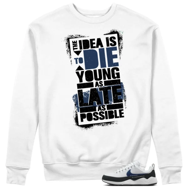 Die Young Sweatshirt to Match Air Zoom Spiridon Fragment Blue Void