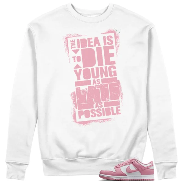 Die Young Sweatshirt to Match Nike Dunk Low Elemental Pink