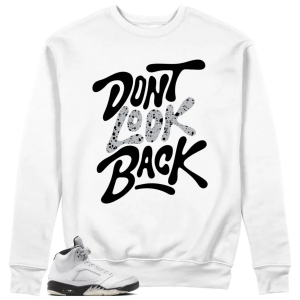 Air Jordan 5 Reverse Metallic Style: Don't Look Back Sweatshirt