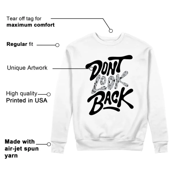 Air Jordan 5 Reverse Metallic Style: Don't Look Back Sweatshirt Features