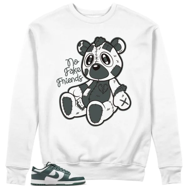 Fake Friends Sweatshirt for Nike Dunk Low Vintage Green Fans