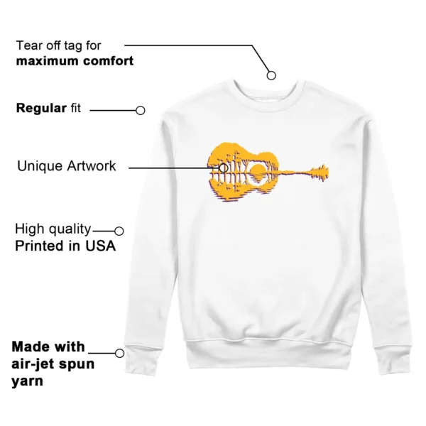 Guitar Sweatshirt for Nike Air Force 1 Low Kobe Bryant Sneaker Features