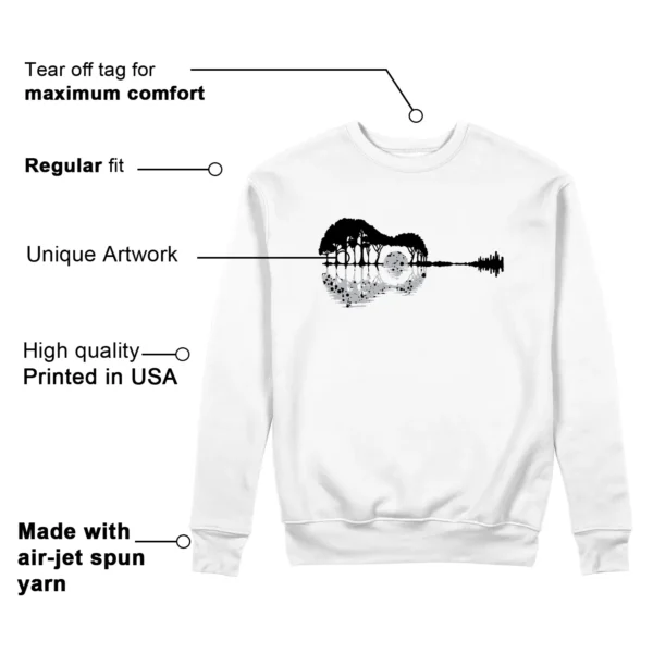 Guitar Sweatshirt for Air Jordan 5 Reverse Metallic Sneaker Features