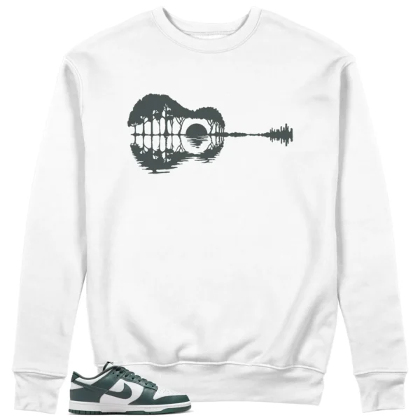 Guitar Sweatshirt for Nike Dunk Low Vintage Green Sneaker