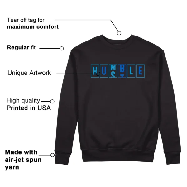 Air Max 95 x Stash Black and Harbor Blue - Hustle Humble Sweatshirt Features