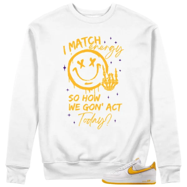 Nike Air Force 1 Low Kobe Bryant Matching Sweatshirt - Match Energy