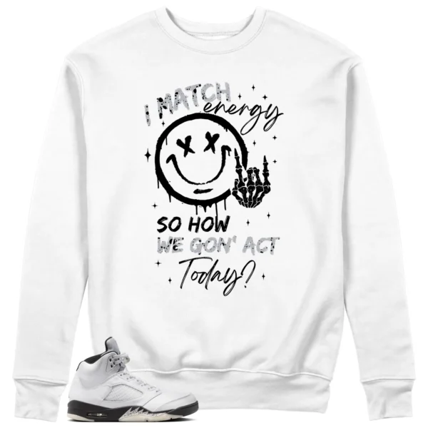 Air Jordan 5 Reverse Metallic Matching Sweatshirt - Match Energy