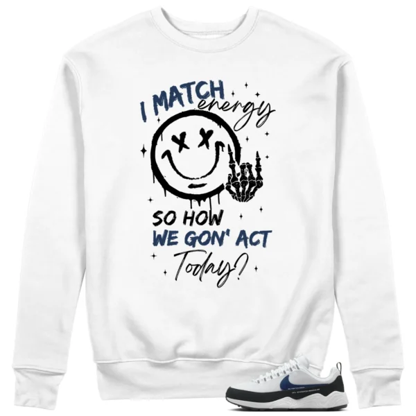 Air Zoom Spiridon Fragment Blue Void Matching Sweatshirt - Match Energy