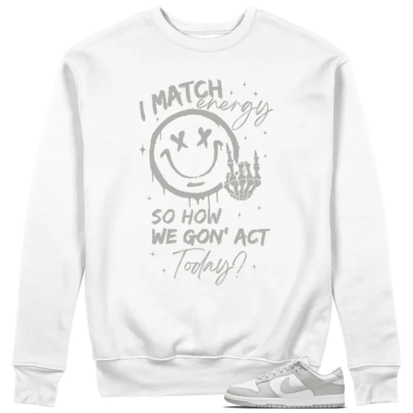 Nike Dunk Low Grey Fog Matching Sweatshirt - Match Energy