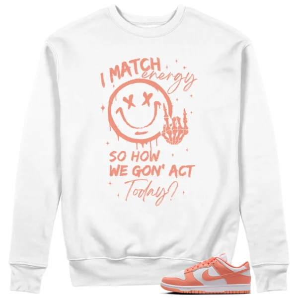 Nike Dunk Low Light Wild Mango Matching Sweatshirt - Match Energy