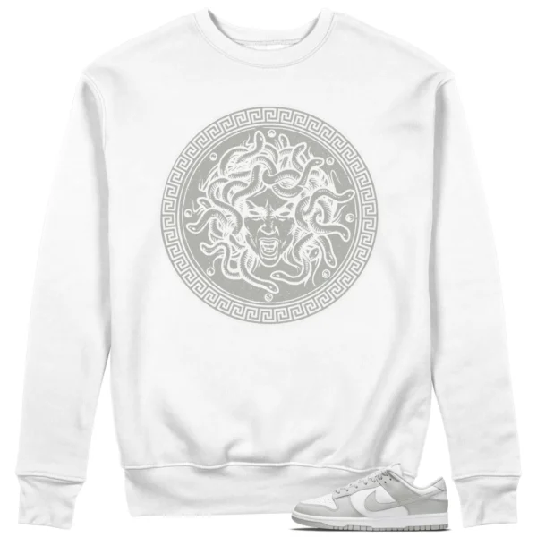 Medusa Sweatshirt for Nike Dunk Low Grey Fog Kicks