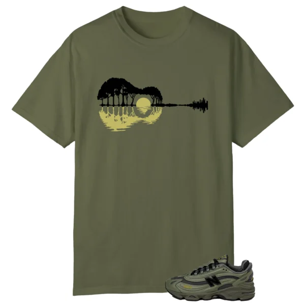 Guitar Shirt for New Balance 1000 Dark Olivine Sneaker