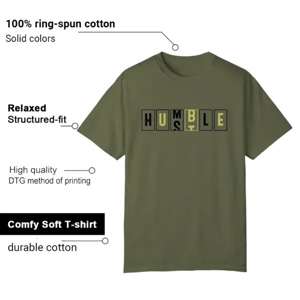 New Balance 1000 Dark Olivine - Hustle Humble T-Shirt Features