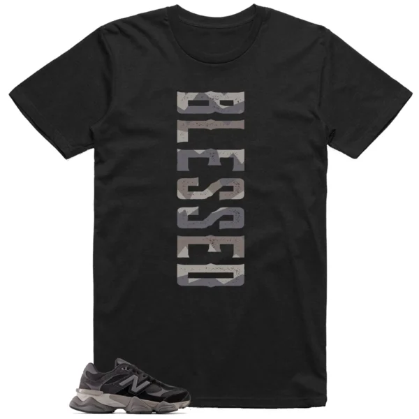 Blessed Tee | New Balance 9060 Black Castlerock Grey Matchshirt