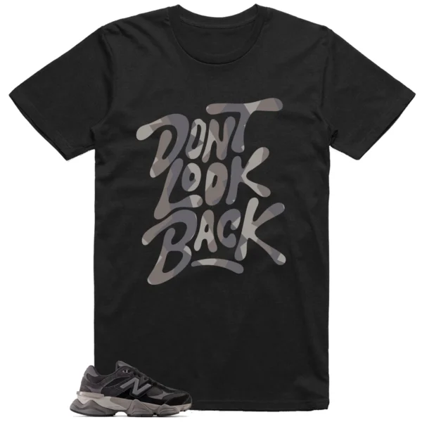 New Balance 9060 Black Castlerock Grey Style: Don't Look Back Shirt