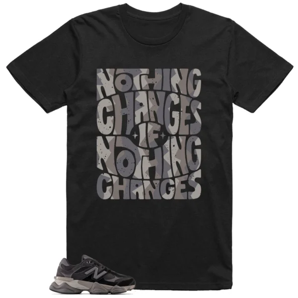 New Balance 9060 Black Castlerock Grey Style: Nothing Changes Tee