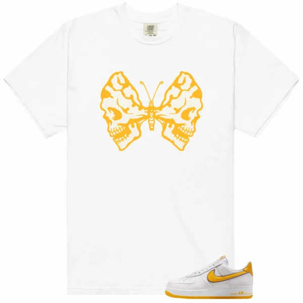 Butterfly Skulls Shirt for Nike Air Force 1 Low Kobe Bryant Fans