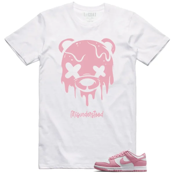 Nike Dunk Low Elemental Pink Matching Tee - Drippy Bear Graphic