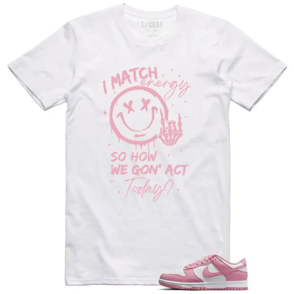 Nike Dunk Low Elemental Pink Matching Tee Shirt - Match Energy