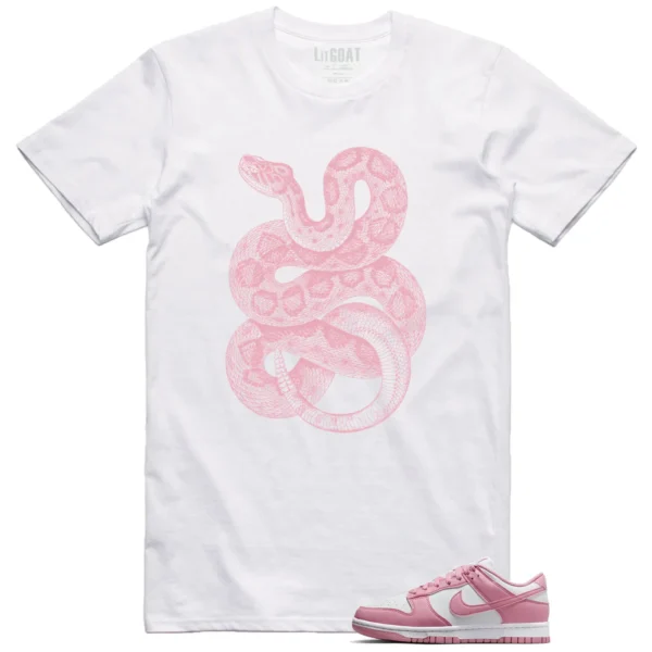 Python Snake Shirt for Nike Dunk Low Elemental Pink Sneaker