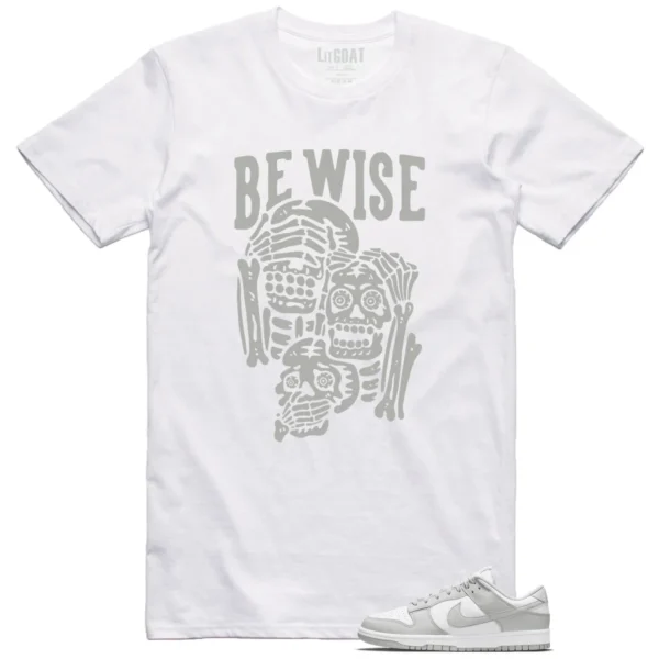 Nike Dunk Low Grey Fog 'Be Wise' Matching Shirt