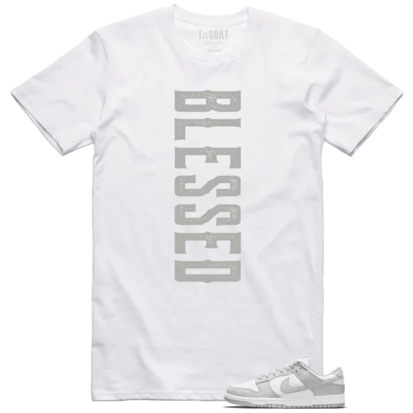 Blessed Tee | Nike Dunk Low Grey Fog Matchshirt