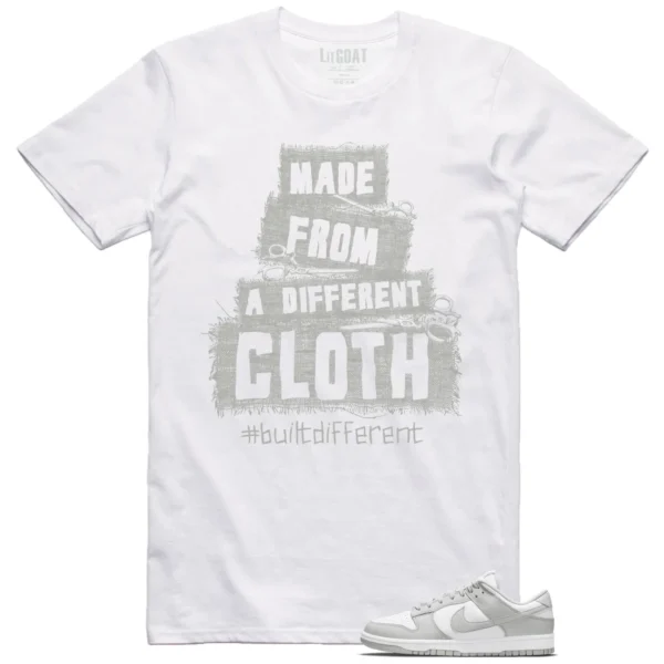 Built Different Tee for Nike Dunk Low Grey Fog