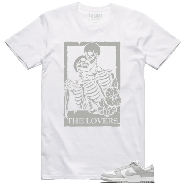 Lovers Tee for Nike Dunk Low Grey Fog Sneakers