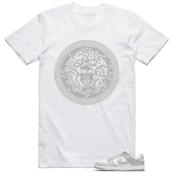 Medusa Tee for Nike Dunk Low Grey Fog Kicks