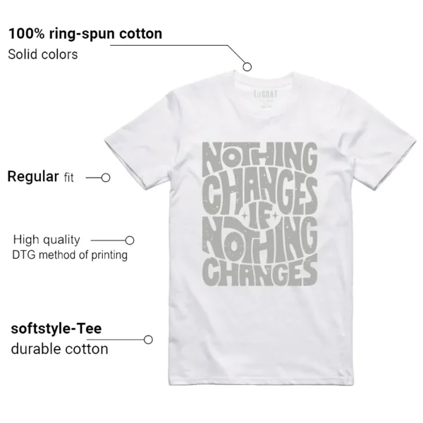 Nike Dunk Low Grey Fog Style: Nothing Changes Tee Features