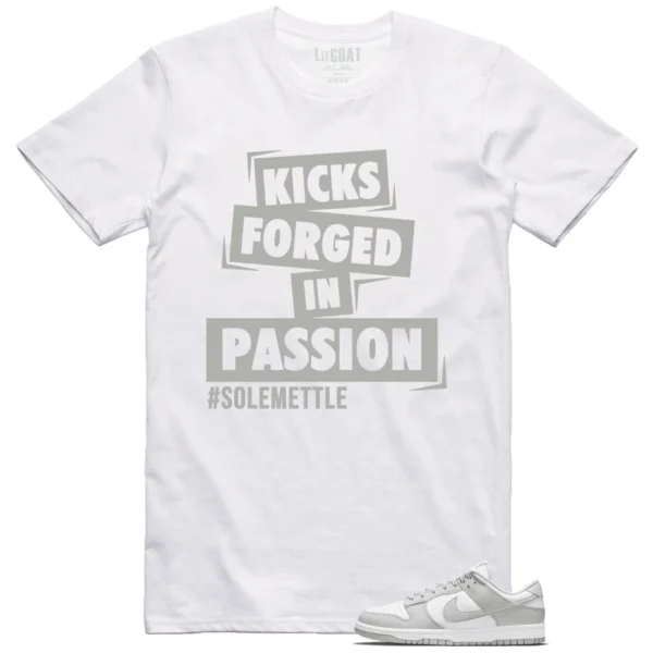 Passion Kicks Tee - Perfect Match for Nike Dunk Low Grey Fog